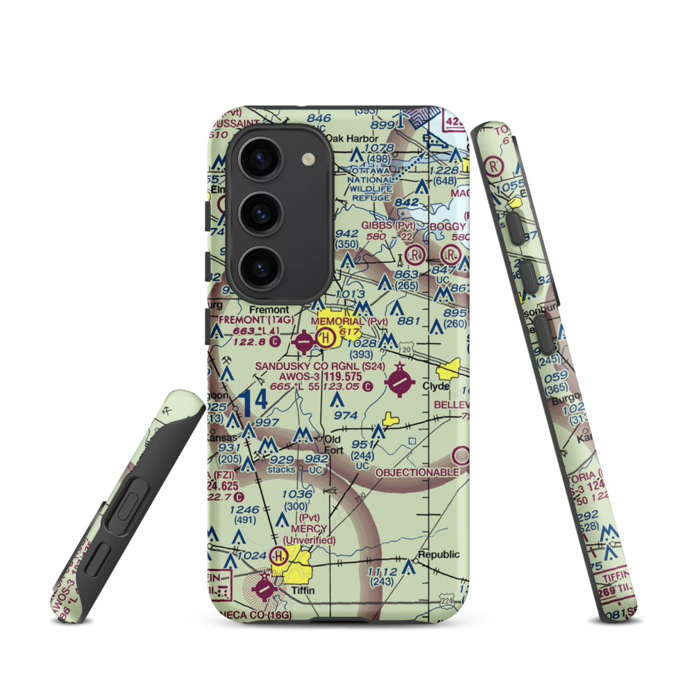 Jenkins Airport (9OA7) VFR Sectional Samsung Phone Case Samsung Galaxy S23 model shown