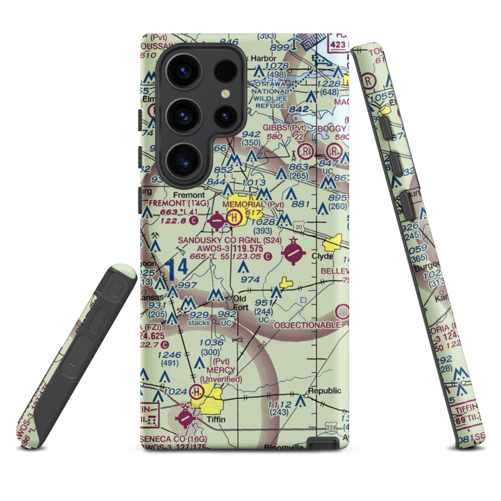 Jenkins Airport (9OA7) VFR Sectional Samsung Phone Case Samsung Galaxy S23 Ultra model shown