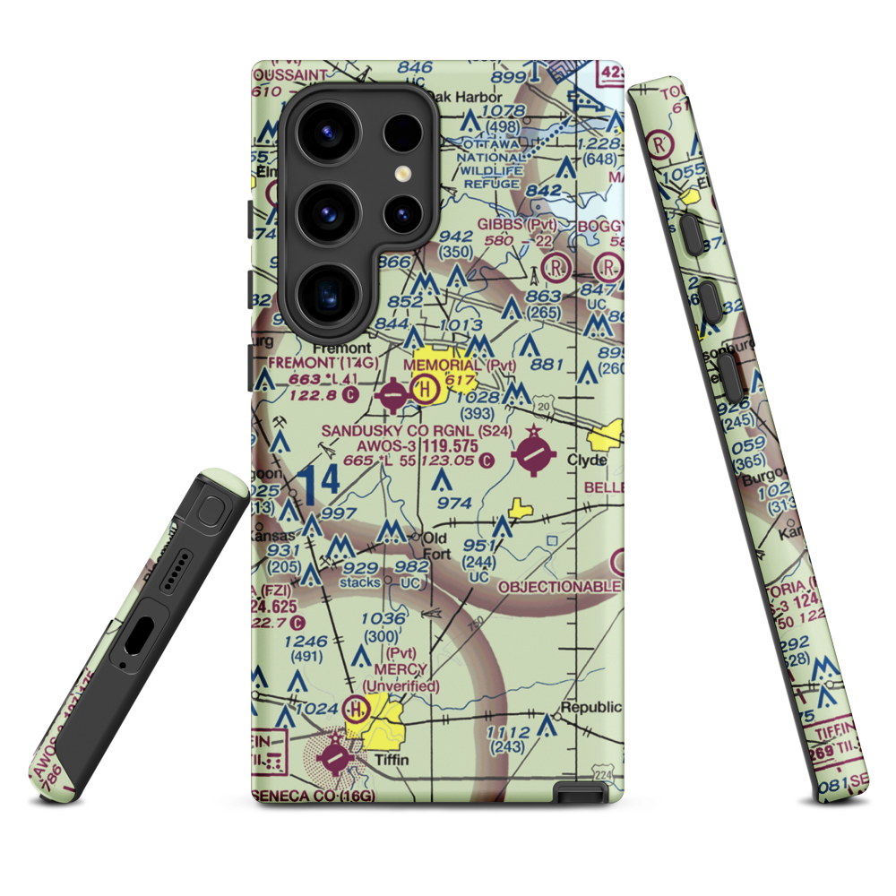 Jenkins Airport (9OA7) VFR Sectional Samsung Phone Case Samsung Galaxy S24 Ultra model shown