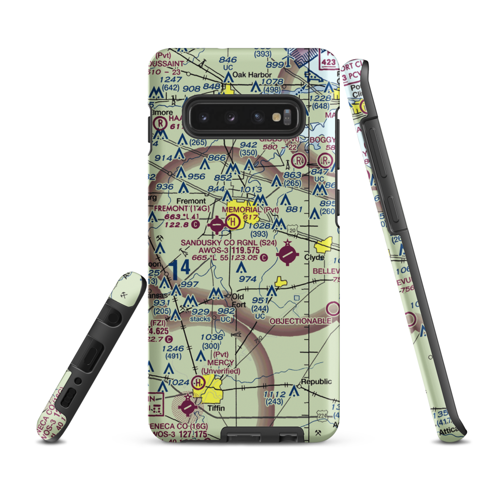 Jenkins Airport (9OA7) VFR Sectional Samsung Phone Case Samsung Galaxy S10 Plus model shown