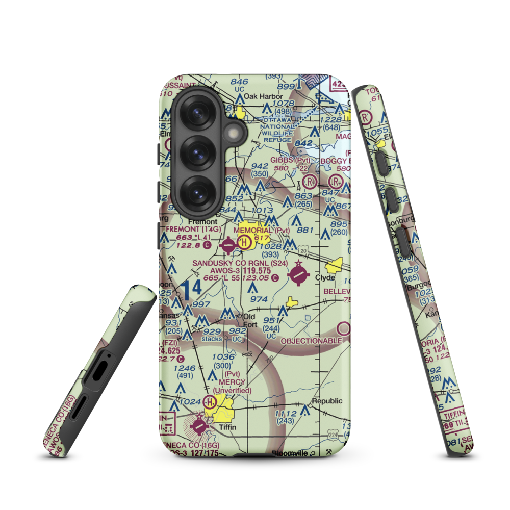Jenkins Airport (9OA7) VFR Sectional Samsung Phone Case Samsung Galaxy S25 model shown