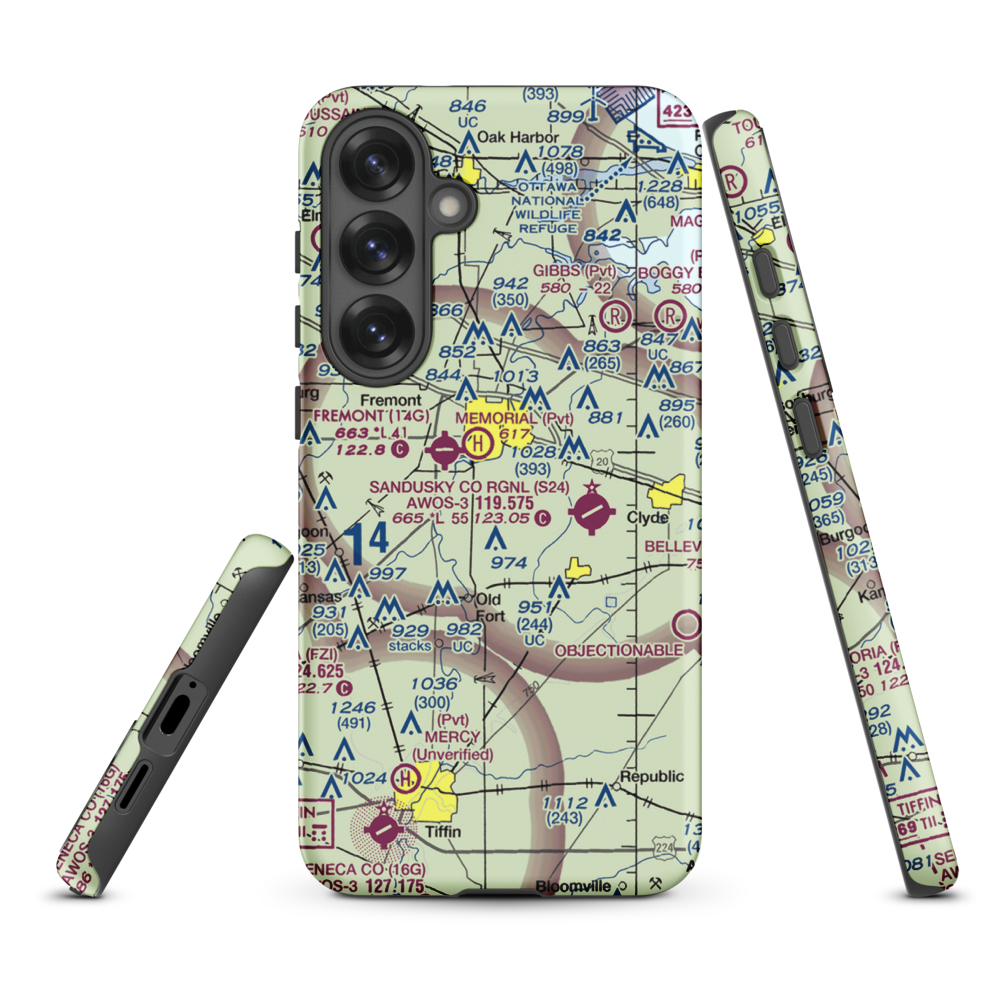 Jenkins Airport (9OA7) VFR Sectional Samsung Phone Case Samsung Galaxy S25 Plus model shown