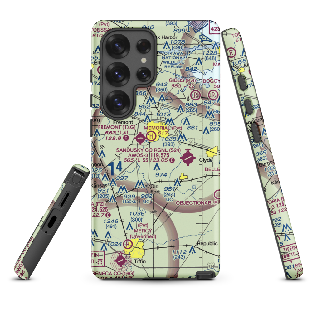 Jenkins Airport (9OA7) VFR Sectional Samsung Phone Case Samsung Galaxy S25 Ultra model shown