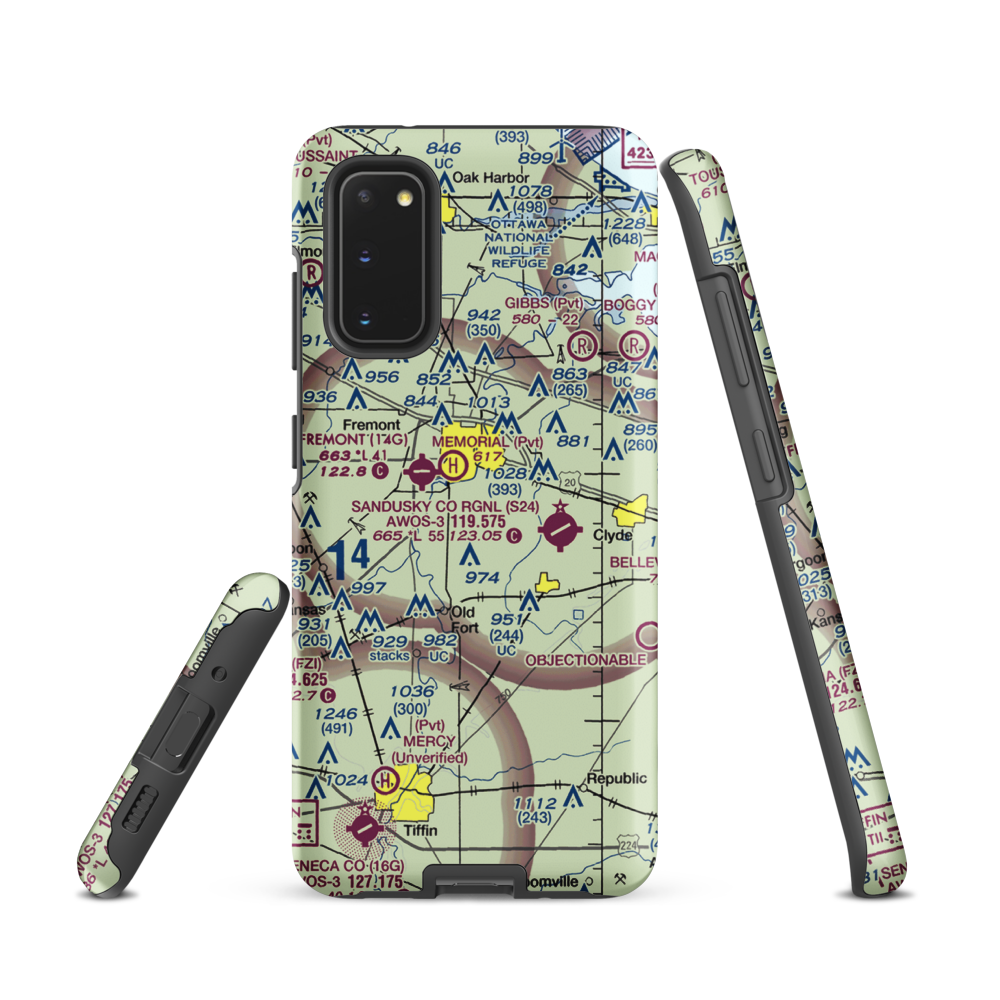 Jenkins Airport (9OA7) VFR Sectional Samsung Phone Case Samsung Galaxy S20 model shown