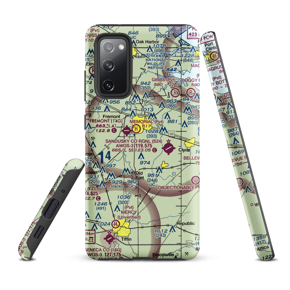 Jenkins Airport (9OA7) VFR Sectional Samsung Phone Case Samsung Galaxy S20 FE model shown
