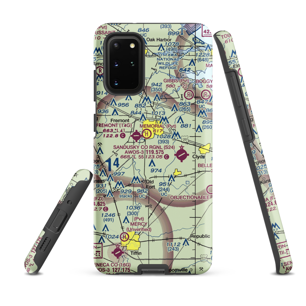 Jenkins Airport (9OA7) VFR Sectional Samsung Phone Case Samsung Galaxy S20 Plus model shown