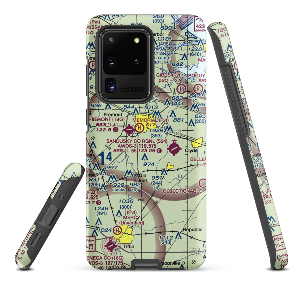 Jenkins Airport (9OA7) VFR Sectional Samsung Phone Case Samsung Galaxy S20 Ultra model shown