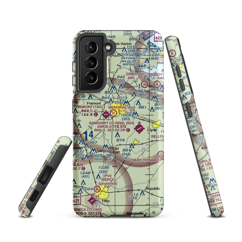 Jenkins Airport (9OA7) VFR Sectional Samsung Phone Case Samsung Galaxy S21 model shown
