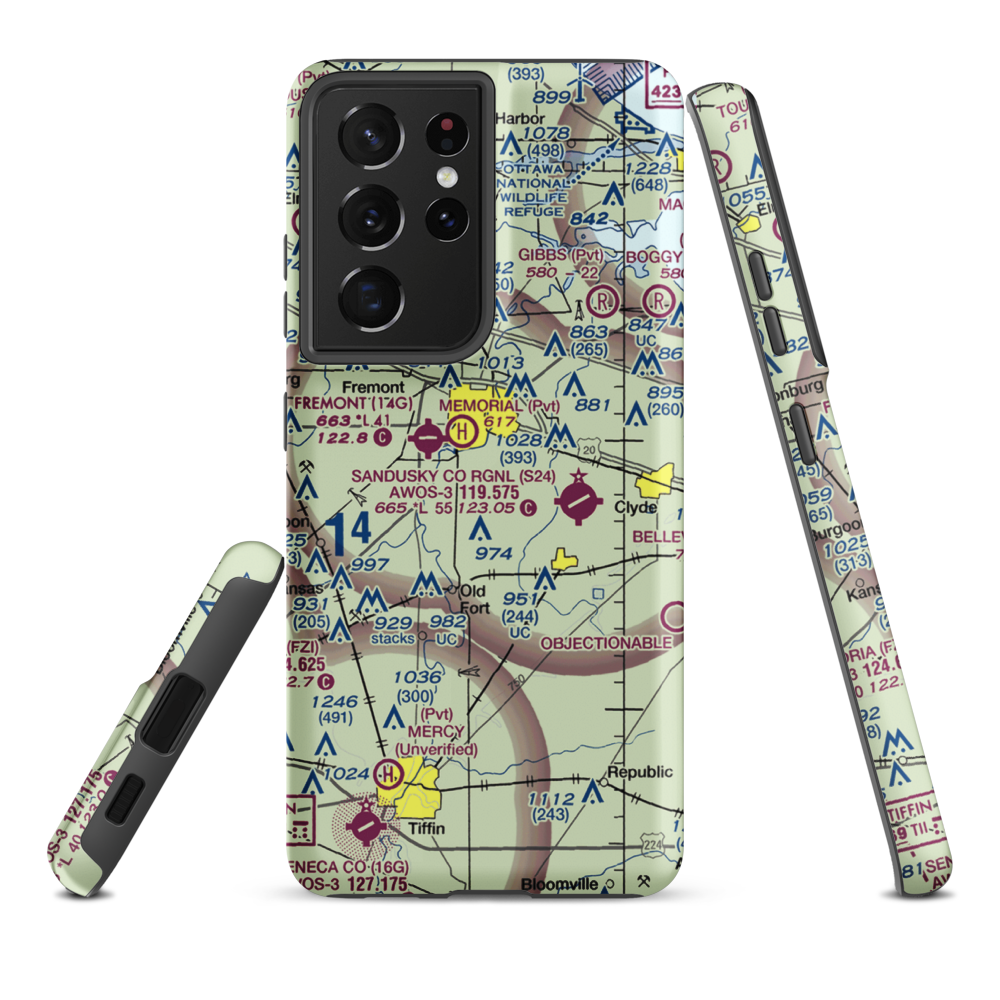 Jenkins Airport (9OA7) VFR Sectional Samsung Phone Case Samsung Galaxy S21 Ultra model shown