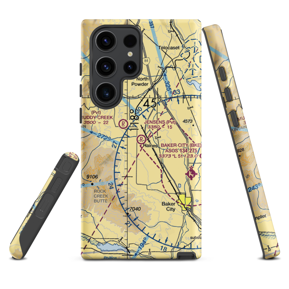 Jensens Strip (OR11) VFR Sectional Samsung Phone Case Samsung Galaxy S23 Ultra model shown