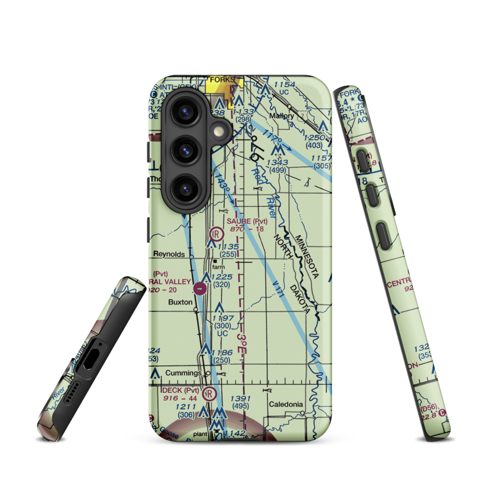 Jenson Airport (NA01) VFR Sectional Samsung Phone Case Samsung Galaxy S24 model shown