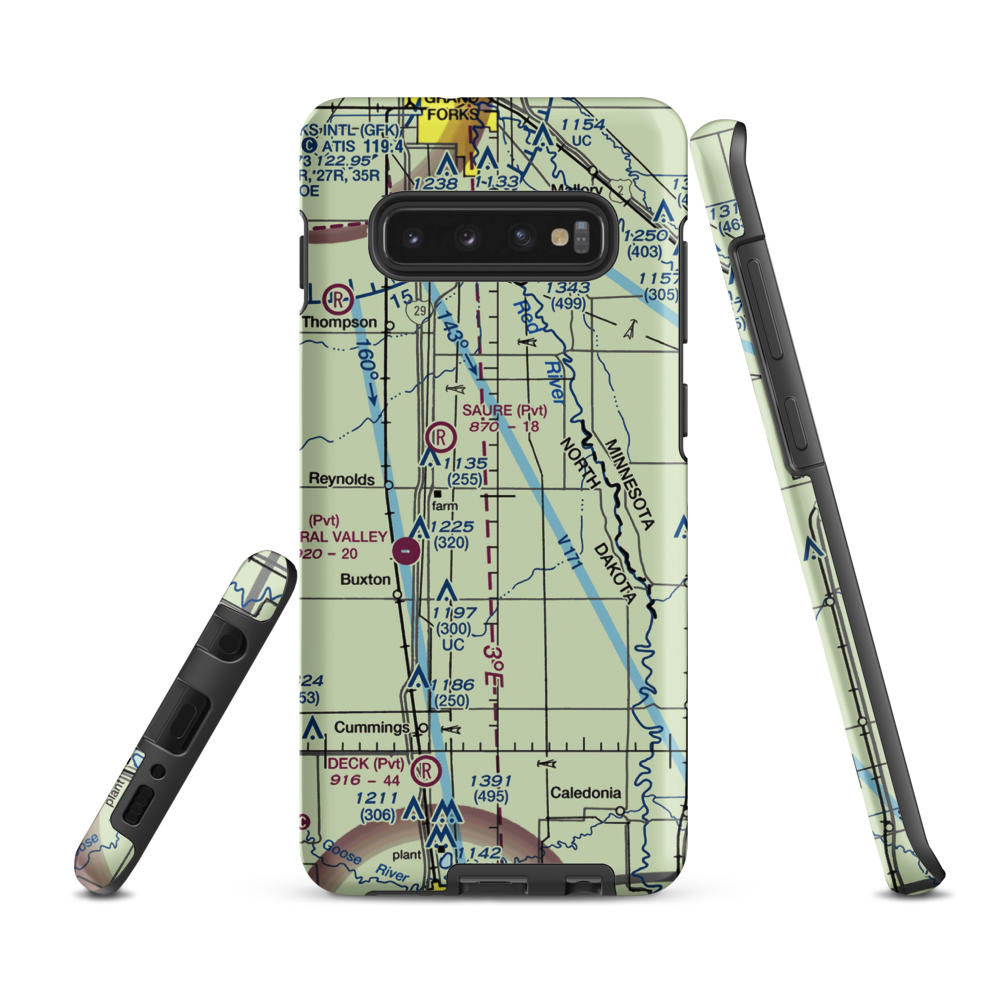 Jenson Airport (NA01) VFR Sectional Samsung Phone Case Samsung Galaxy S10 Plus model shown