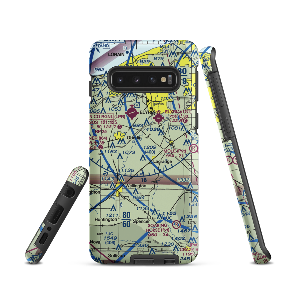Jer-Mar Airpark (18OH) VFR Sectional Samsung Phone Case Samsung Galaxy S10 model shown