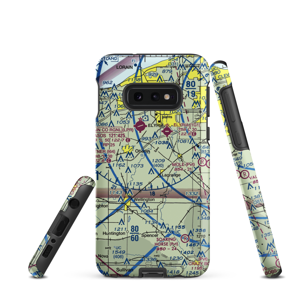 Jer-Mar Airpark (18OH) VFR Sectional Samsung Phone Case Samsung Galaxy S10 Plus model shown