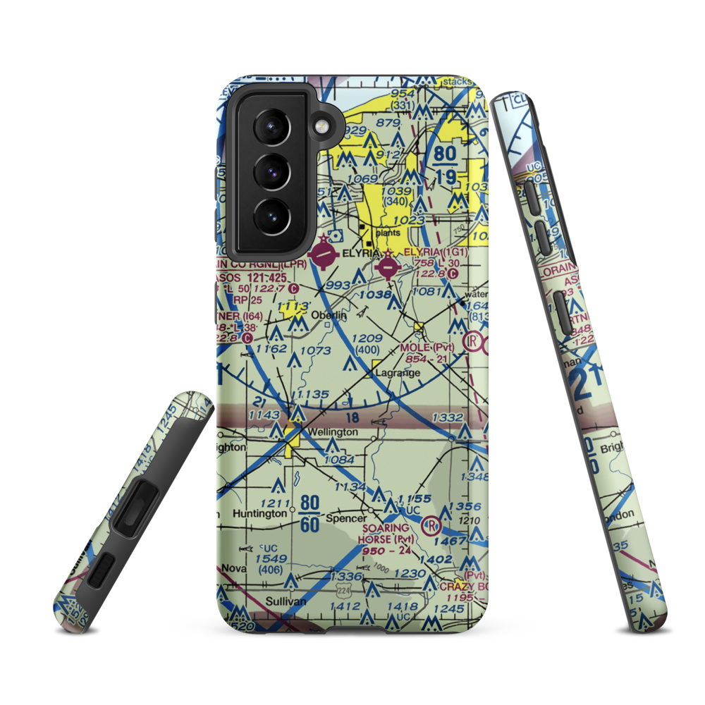 Jer-Mar Airpark (18OH) VFR Sectional Samsung Phone Case Samsung Galaxy S21 Ultra model shown
