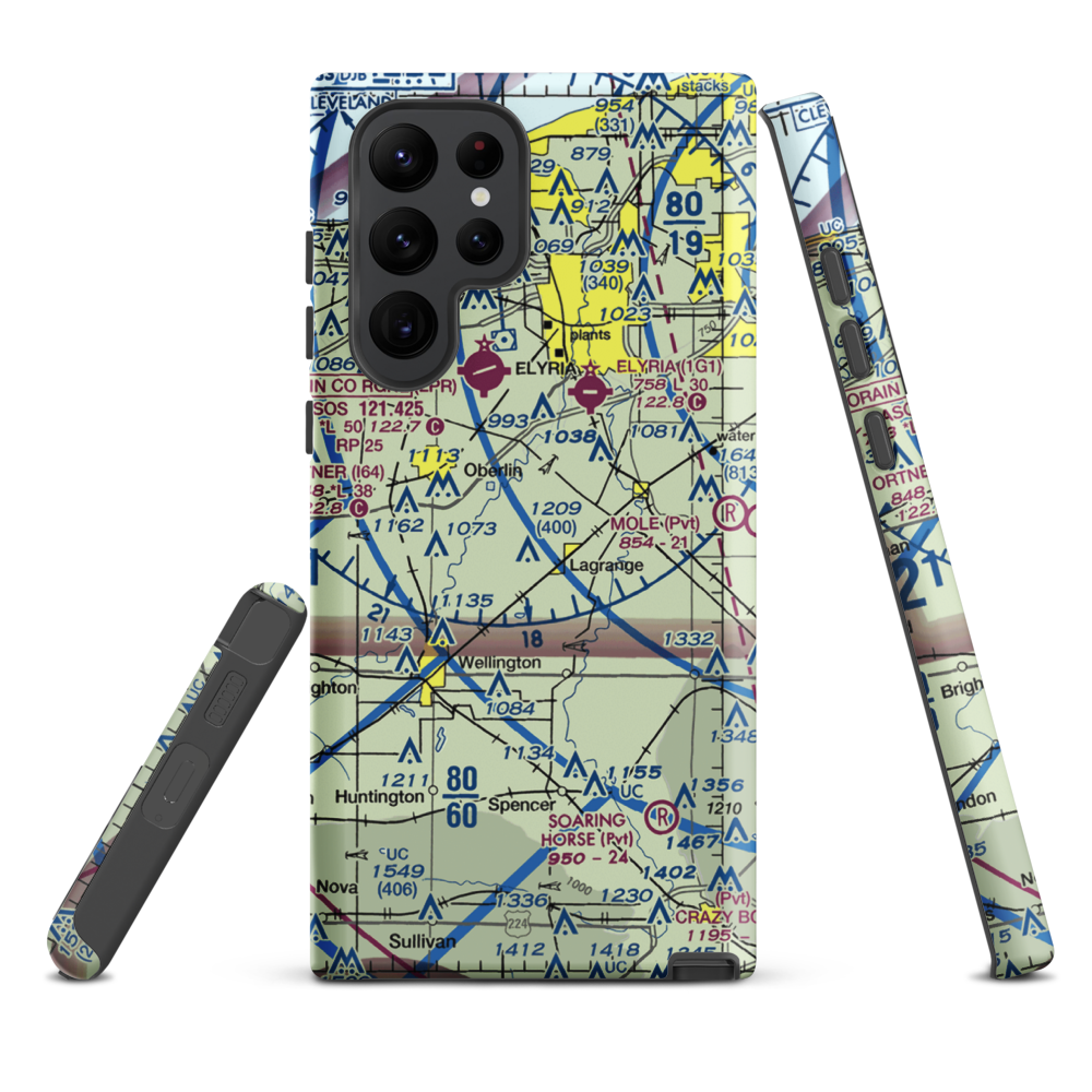 Jer-Mar Airpark (18OH) VFR Sectional Samsung Phone Case Samsung Galaxy S22 Ultra model shown