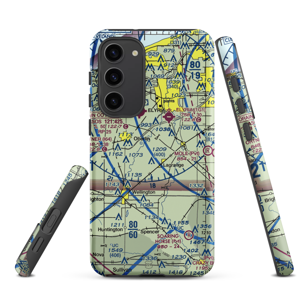 Jer-Mar Airpark (18OH) VFR Sectional Samsung Phone Case Samsung Galaxy S23 Plus model shown