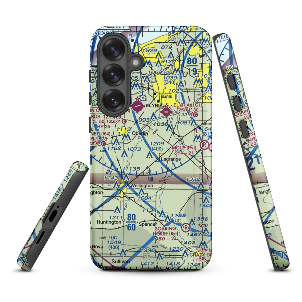 Jer-Mar Airpark (18OH) VFR Sectional Samsung Phone Case Samsung Galaxy S25 Plus model shown