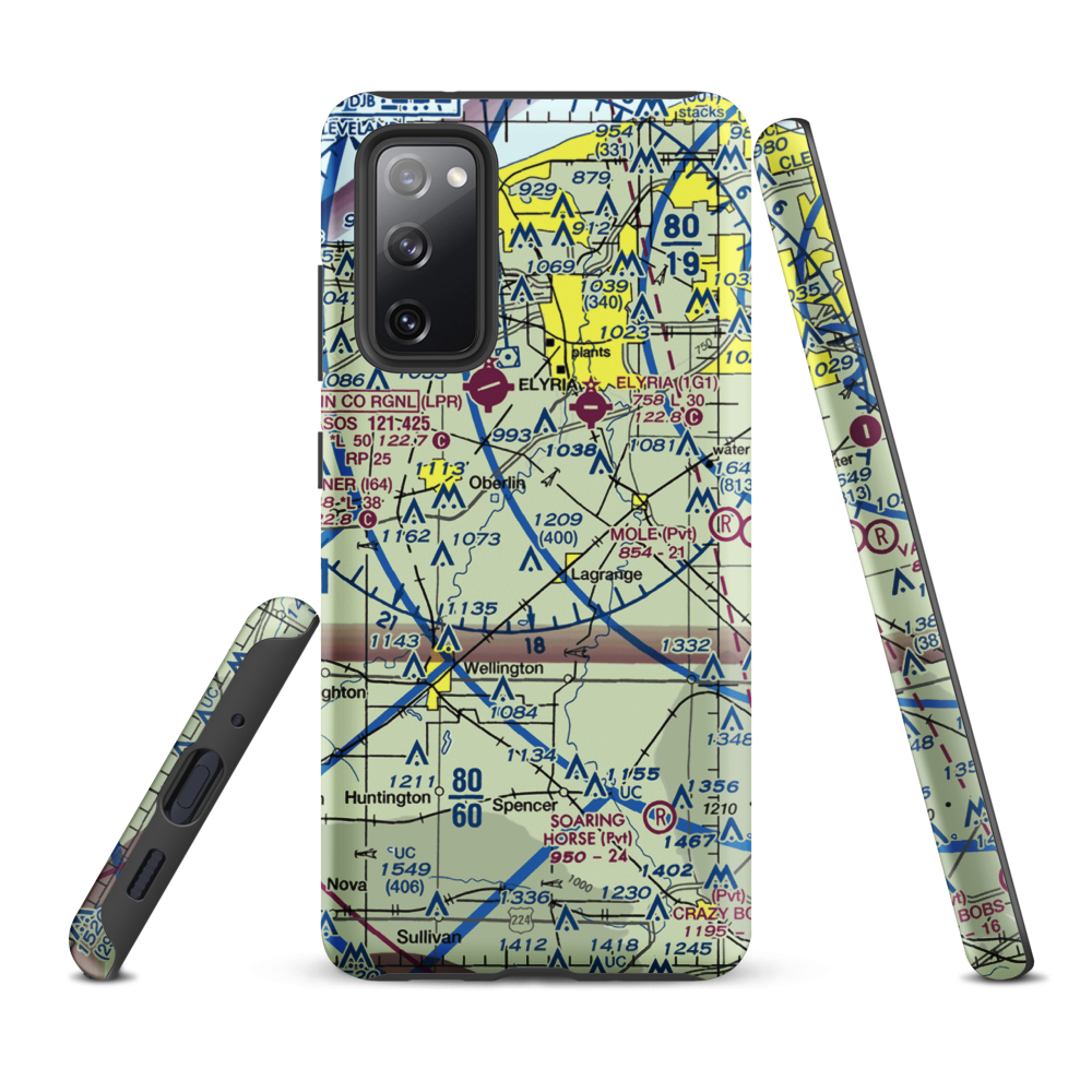 Jer-Mar Airpark (18OH) VFR Sectional Samsung Phone Case Samsung Galaxy S20 FE model shown
