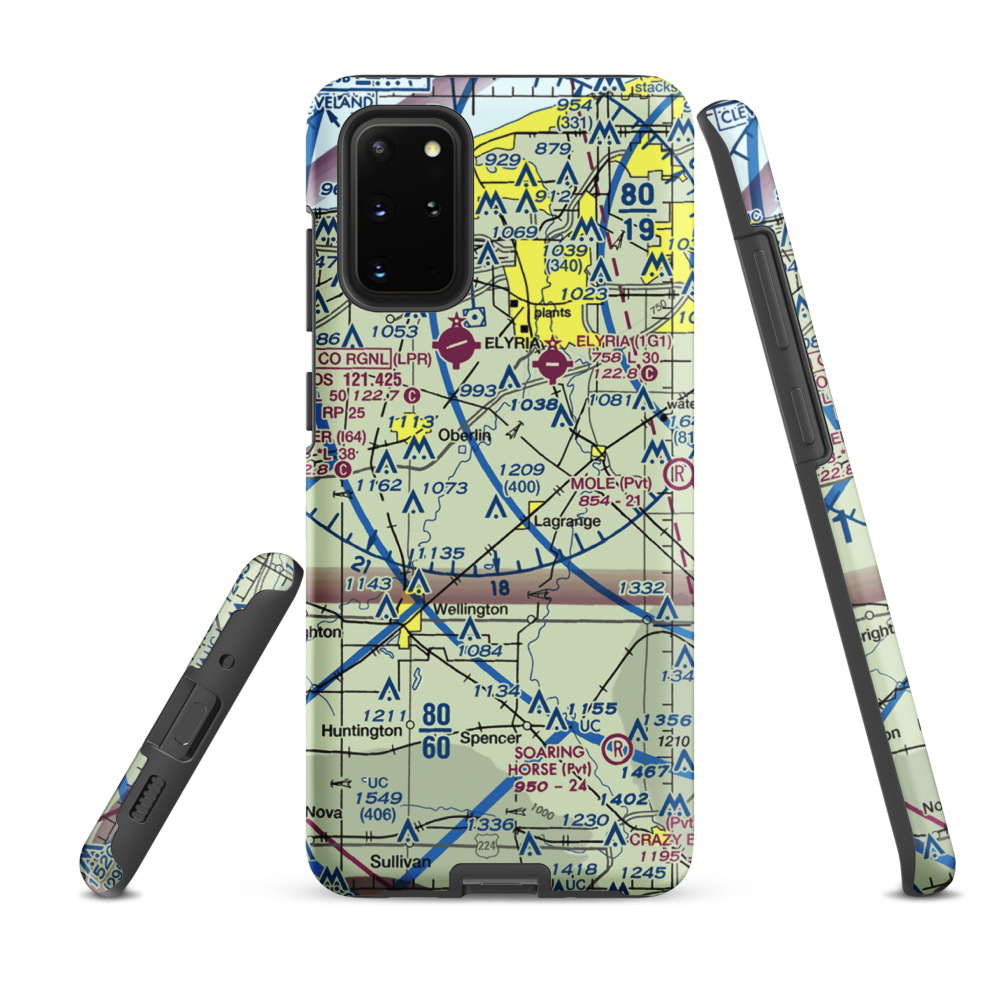 Jer-Mar Airpark (18OH) VFR Sectional Samsung Phone Case Samsung Galaxy S20 Plus model shown