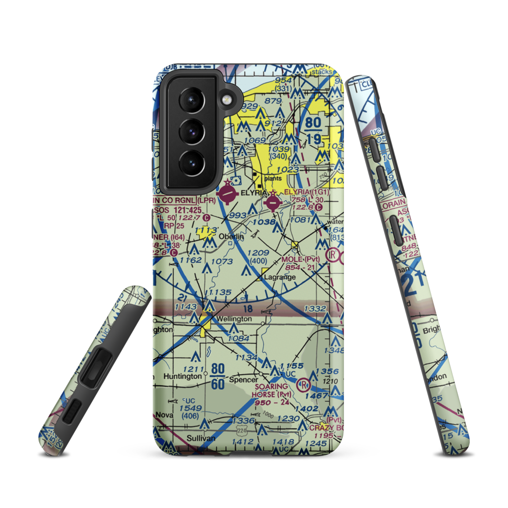 Jer-Mar Airpark (18OH) VFR Sectional Samsung Phone Case Samsung Galaxy S21 model shown