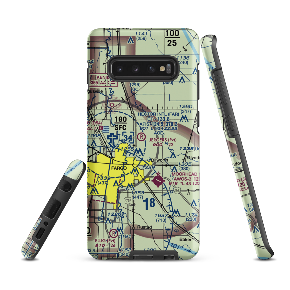 Jerger's Field (MN77) VFR Sectional Samsung Phone Case Samsung Galaxy S10 Plus model shown