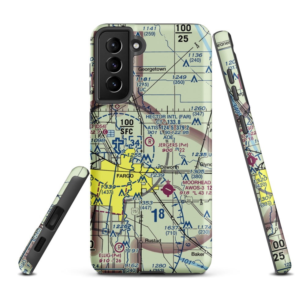 Jerger's Field (MN77) VFR Sectional Samsung Phone Case Samsung Galaxy S21 Plus model shown