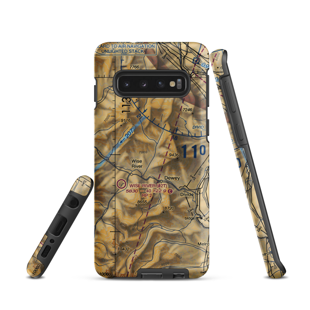 Jerry Creek Airport (MT14) VFR Sectional Samsung Phone Case Samsung Galaxy S10 model shown