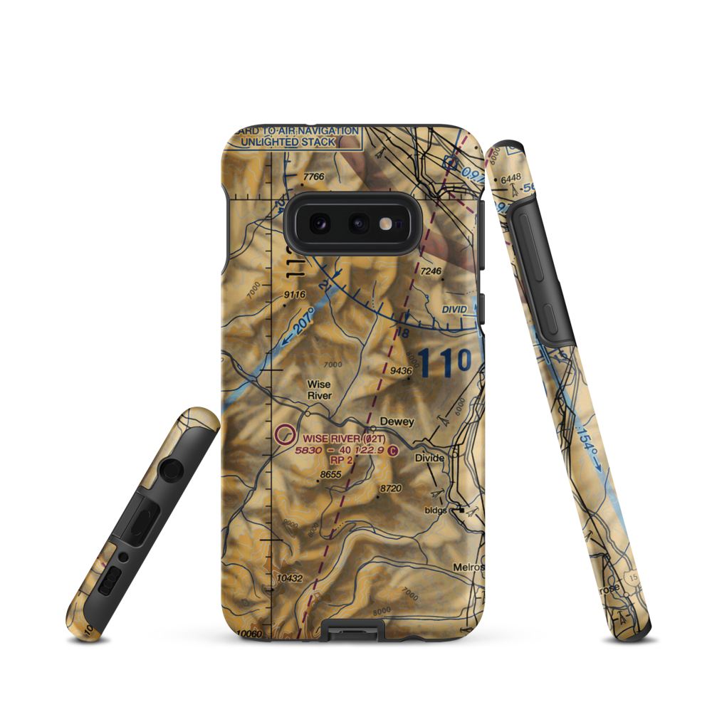 Jerry Creek Airport (MT14) VFR Sectional Samsung Phone Case Samsung Galaxy S10e model shown
