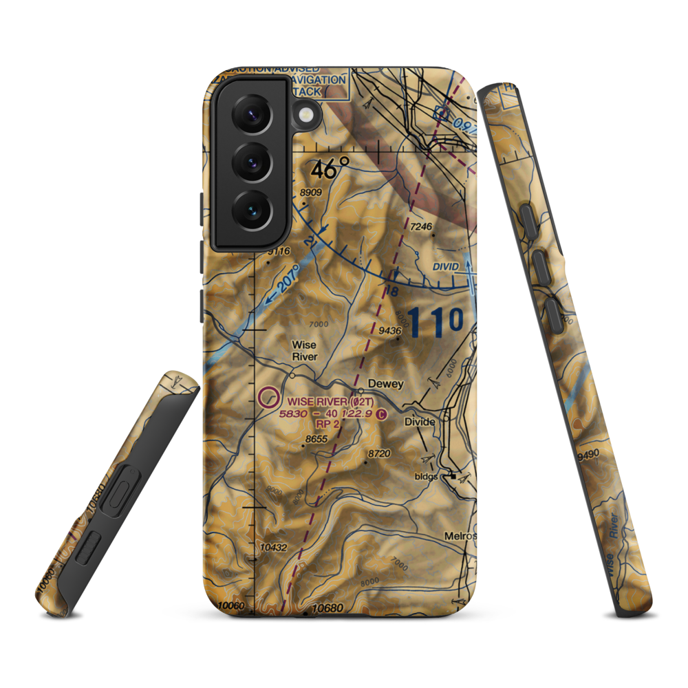 Jerry Creek Airport (MT14) VFR Sectional Samsung Phone Case Samsung Galaxy S22 Plus model shown