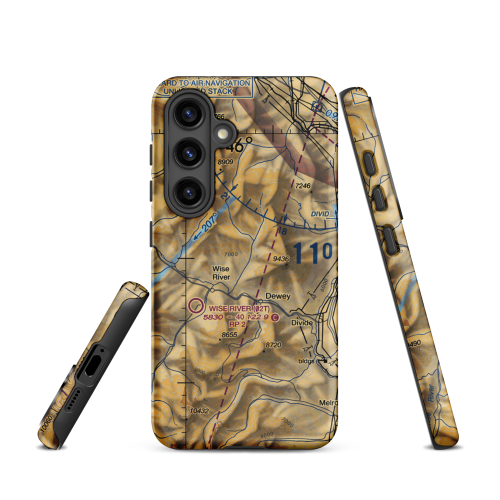 Jerry Creek Airport (MT14) VFR Sectional Samsung Phone Case Samsung Galaxy S24 model shown