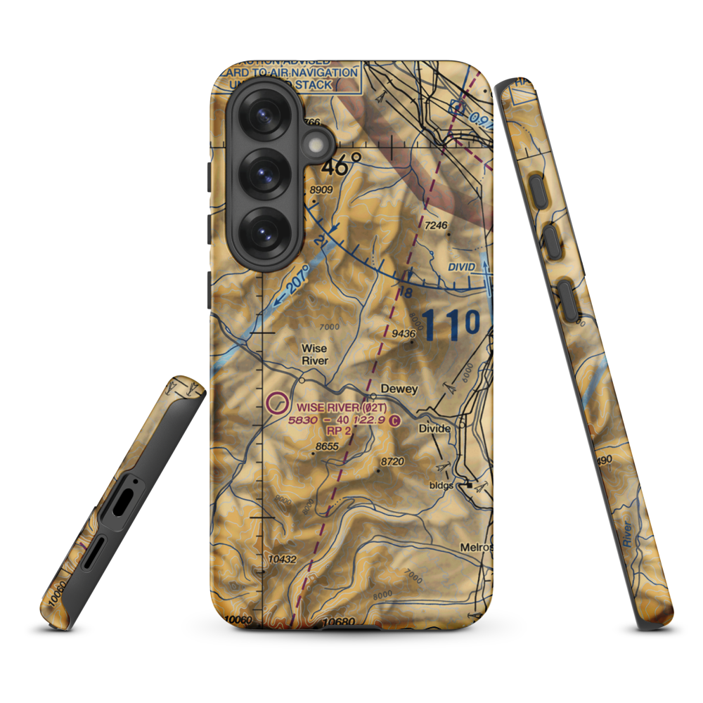 Jerry Creek Airport (MT14) VFR Sectional Samsung Phone Case Samsung Galaxy S25 Plus model shown