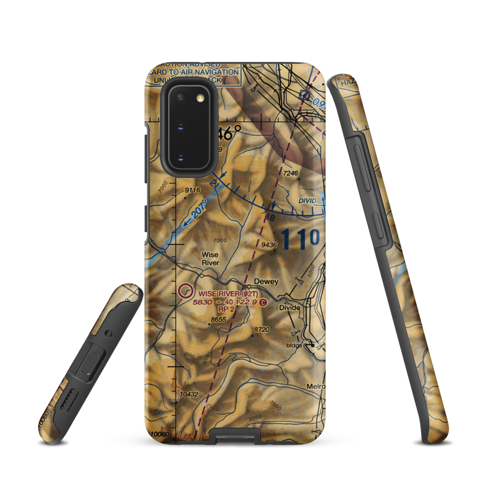 Jerry Creek Airport (MT14) VFR Sectional Samsung Phone Case Samsung Galaxy S20 model shown