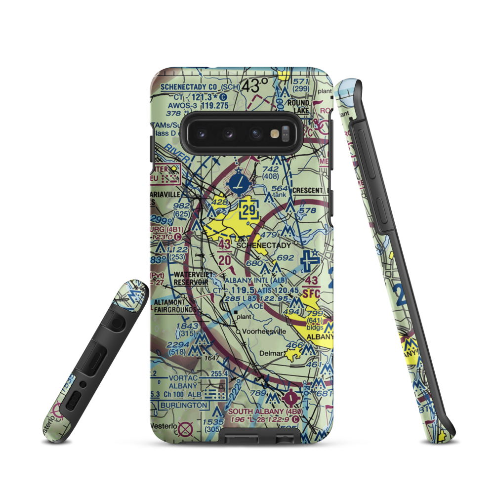 Jerry Phibbs Airport (NK43) VFR Sectional Samsung Phone Case Samsung Galaxy S10 model shown