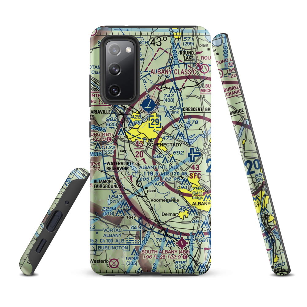 Jerry Phibbs Airport (NK43) VFR Sectional Samsung Phone Case Samsung Galaxy S20 FE model shown