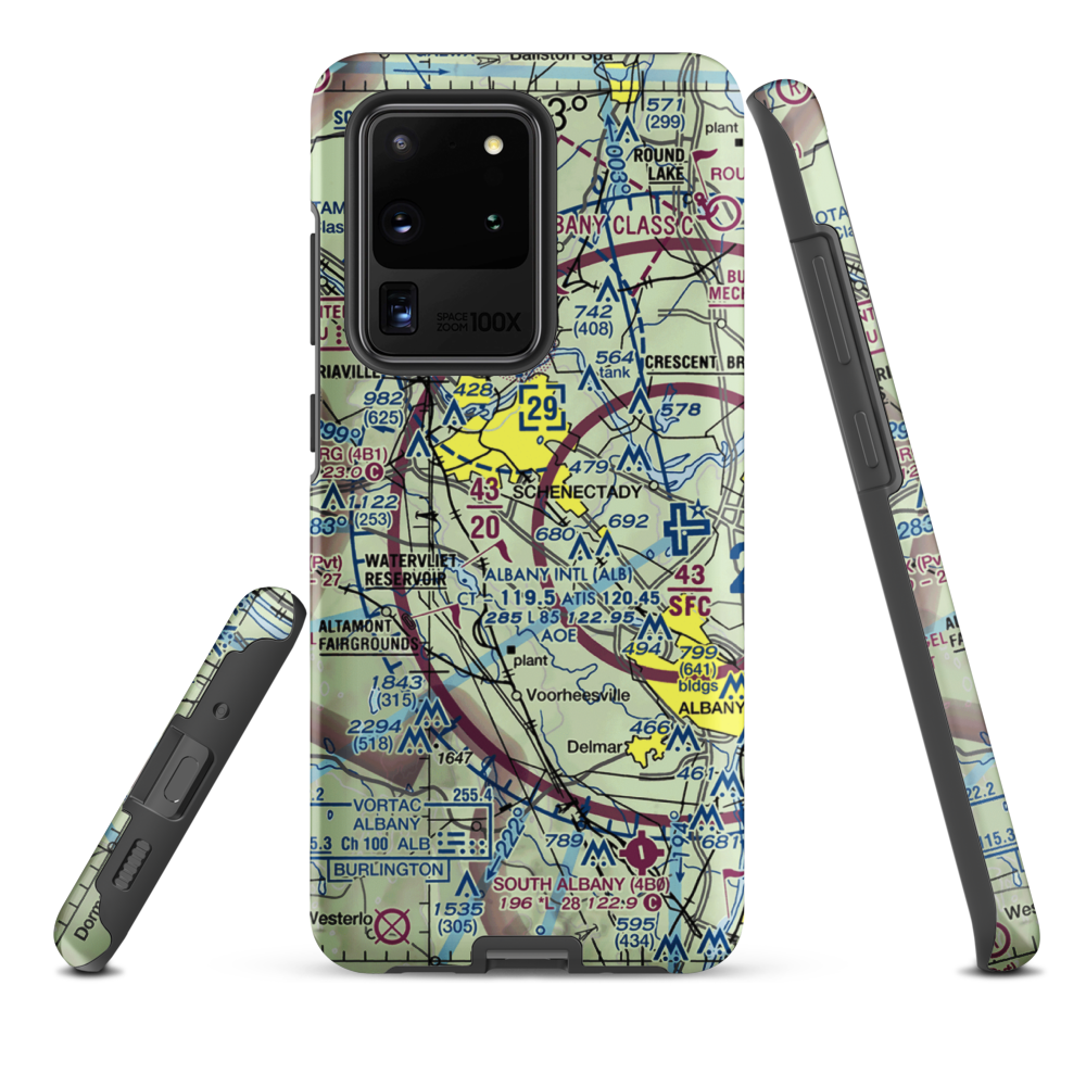 Jerry Phibbs Airport (NK43) VFR Sectional Samsung Phone Case Samsung Galaxy S20 Ultra model shown