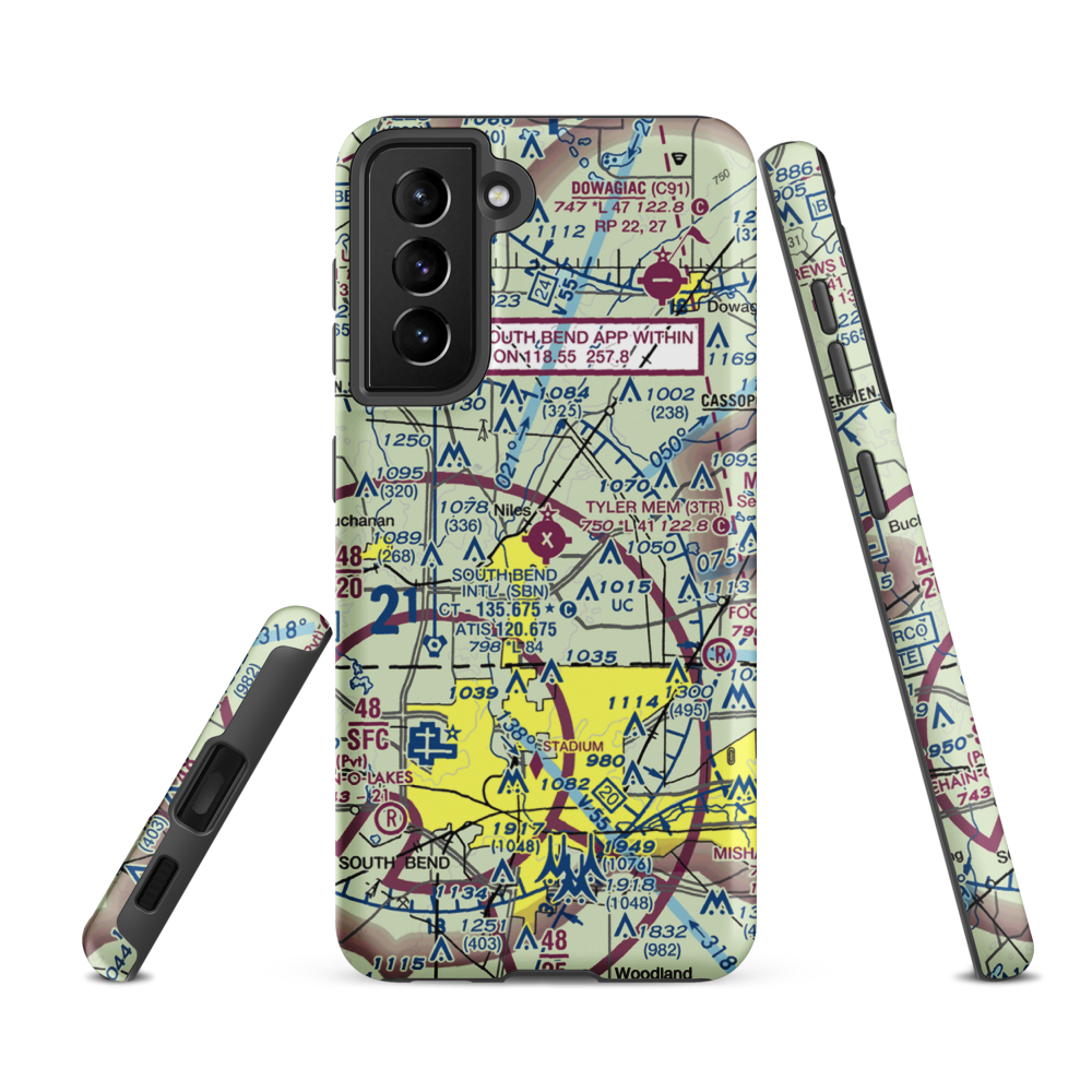 Jerry Tyler Memorial Airport (3TR) VFR Sectional Samsung Phone Case Samsung Galaxy S21 Ultra model shown