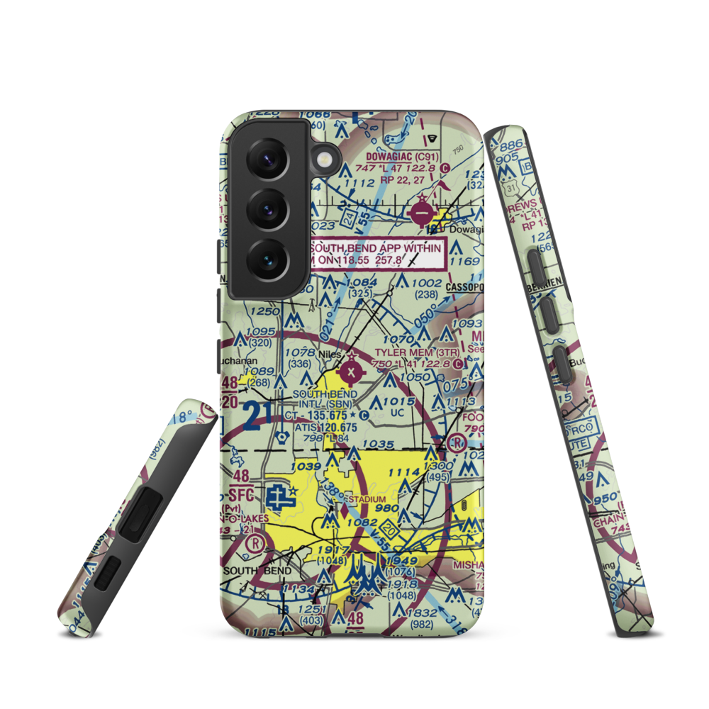 Jerry Tyler Memorial Airport (3TR) VFR Sectional Samsung Phone Case Samsung Galaxy S22 model shown
