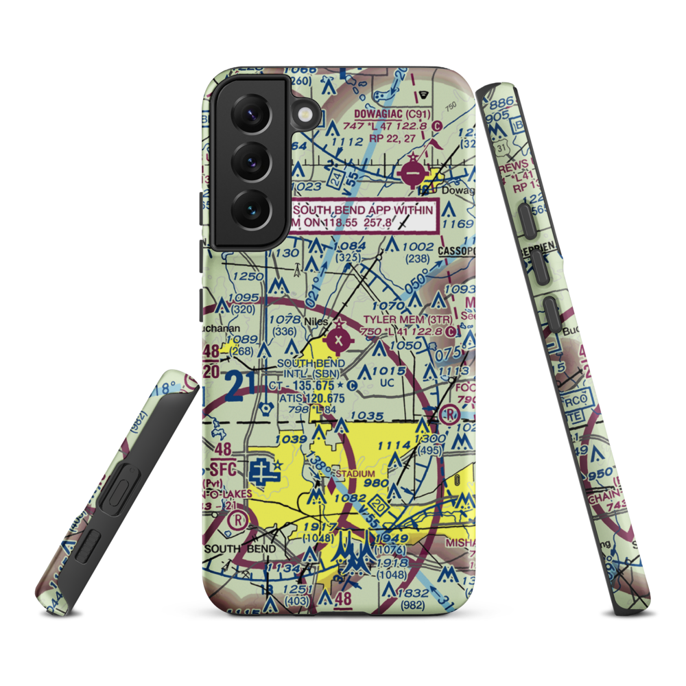Jerry Tyler Memorial Airport (3TR) VFR Sectional Samsung Phone Case Samsung Galaxy S22 Plus model shown