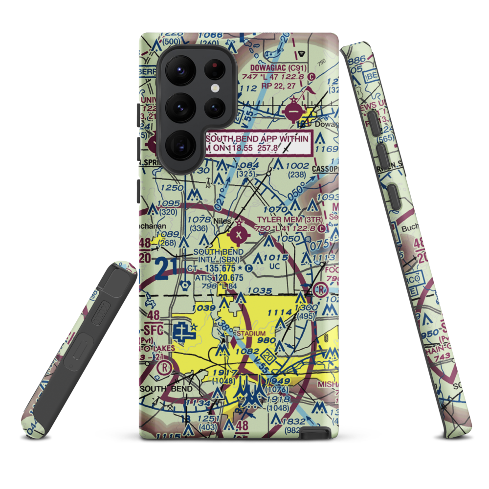Jerry Tyler Memorial Airport (3TR) VFR Sectional Samsung Phone Case Samsung Galaxy S22 Ultra model shown