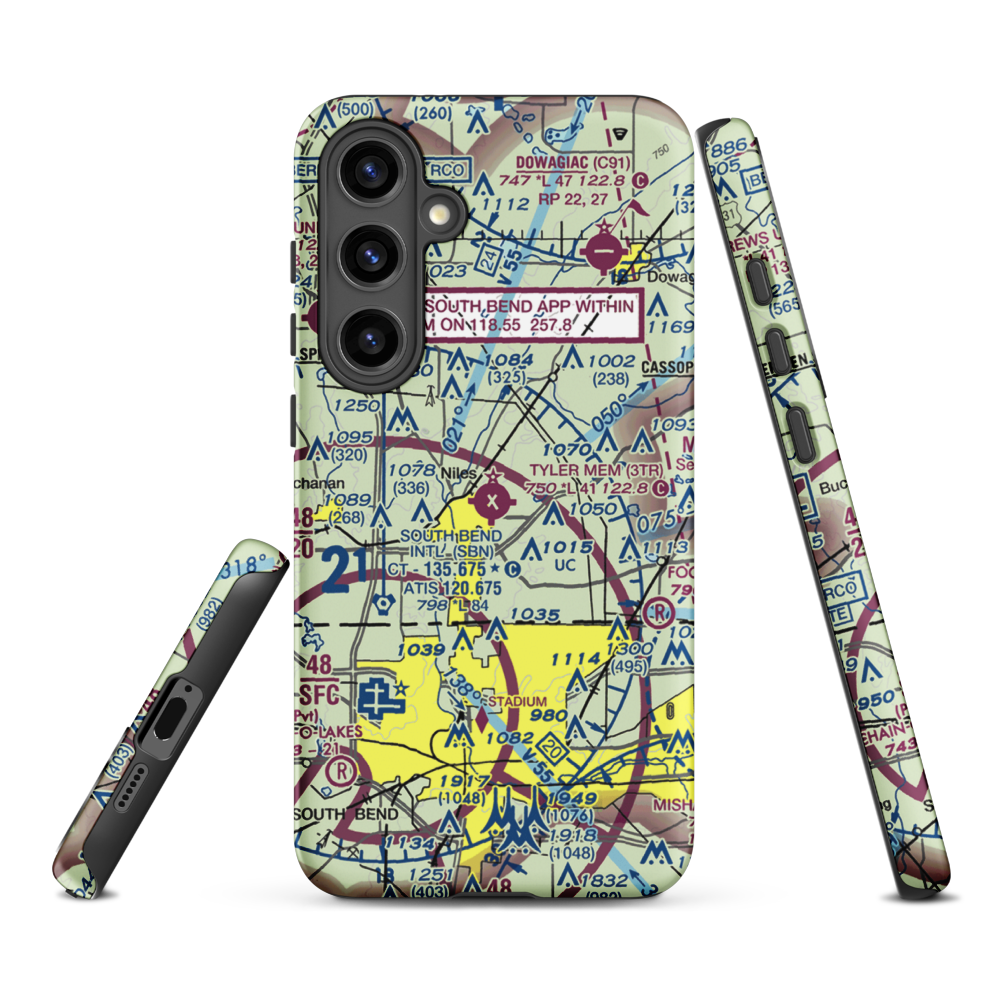Jerry Tyler Memorial Airport (3TR) VFR Sectional Samsung Phone Case Samsung Galaxy S24 Plus model shown