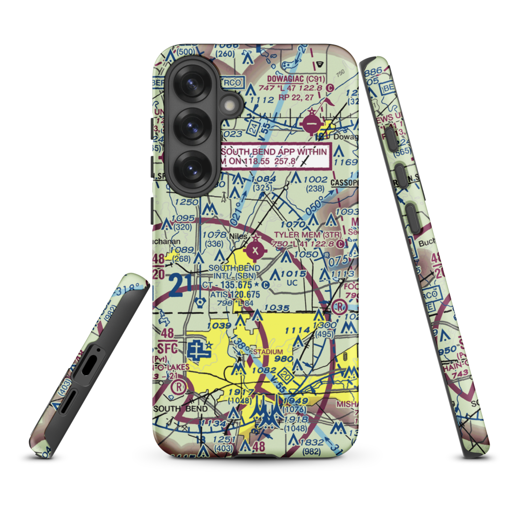 Jerry Tyler Memorial Airport (3TR) VFR Sectional Samsung Phone Case Samsung Galaxy S25 Plus model shown