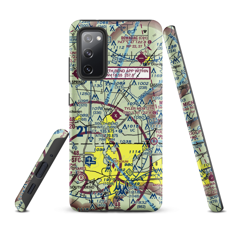 Jerry Tyler Memorial Airport (3TR) VFR Sectional Samsung Phone Case Samsung Galaxy S20 FE model shown