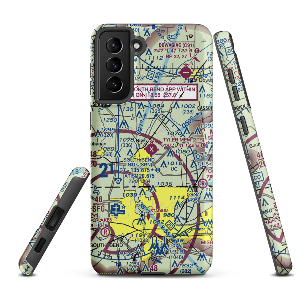 Jerry Tyler Memorial Airport (3TR) VFR Sectional Samsung Phone Case Samsung Galaxy S21 FE model shown