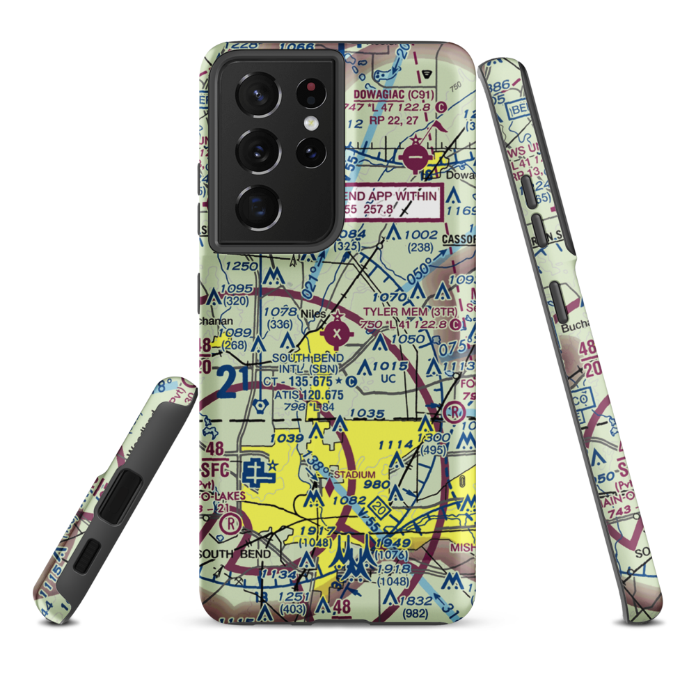 Jerry Tyler Memorial Airport (3TR) VFR Sectional Samsung Phone Case Samsung Galaxy S21 Ultra model shown