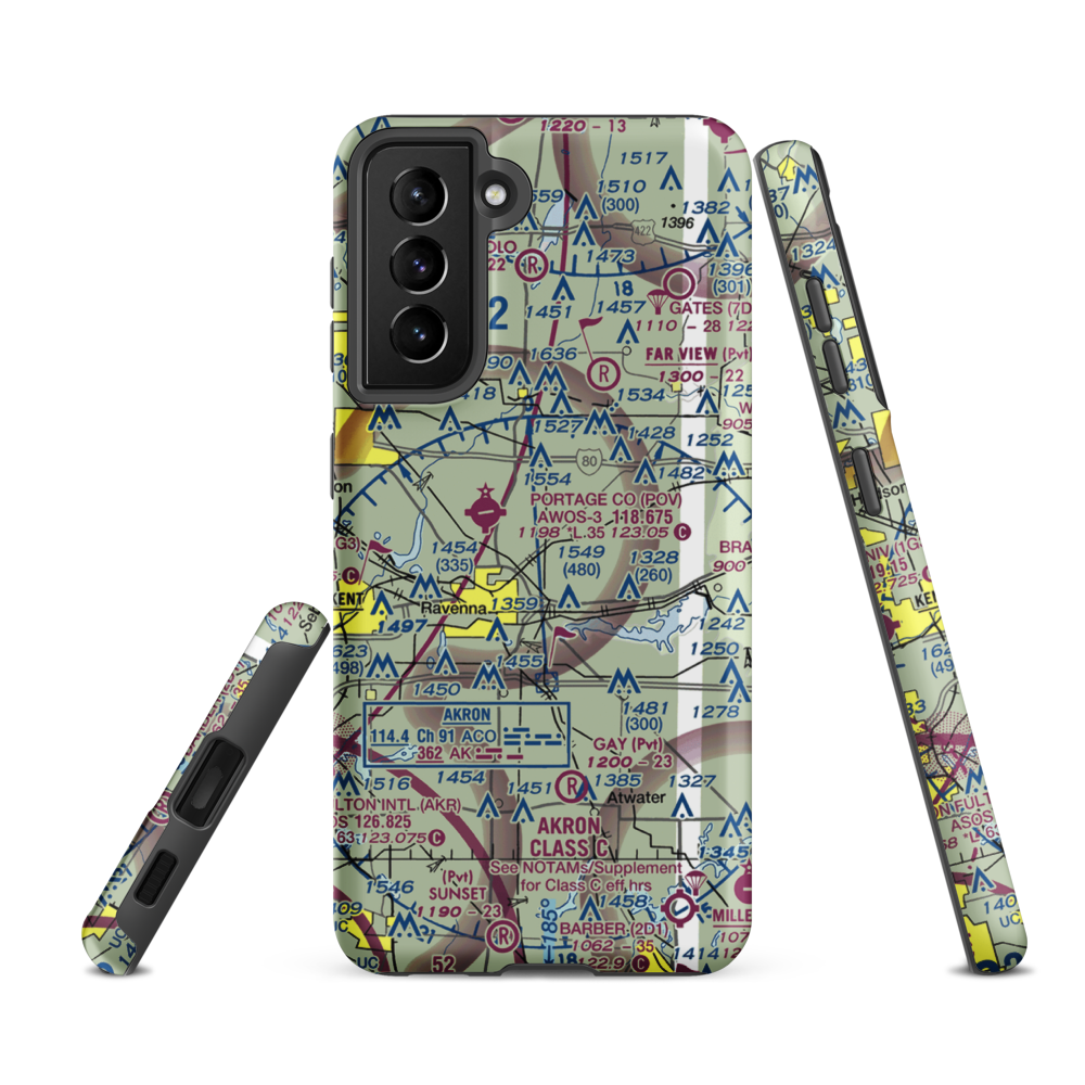 Jetway Airport (61OH) VFR Sectional Samsung Phone Case Samsung Galaxy S21 FE model shown