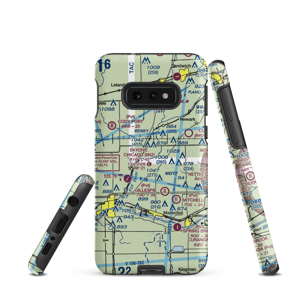 Jim Wehrli Memorial Airport (34IS) VFR Sectional Samsung Phone Case Samsung Galaxy S10 Plus model shown