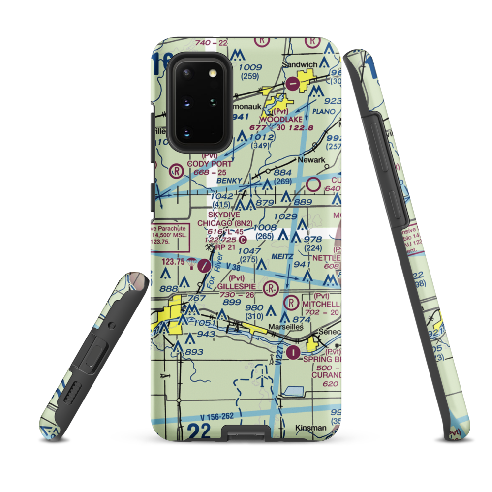 Jim Wehrli Memorial Airport (34IS) VFR Sectional Samsung Phone Case Samsung Galaxy S20 Plus model shown