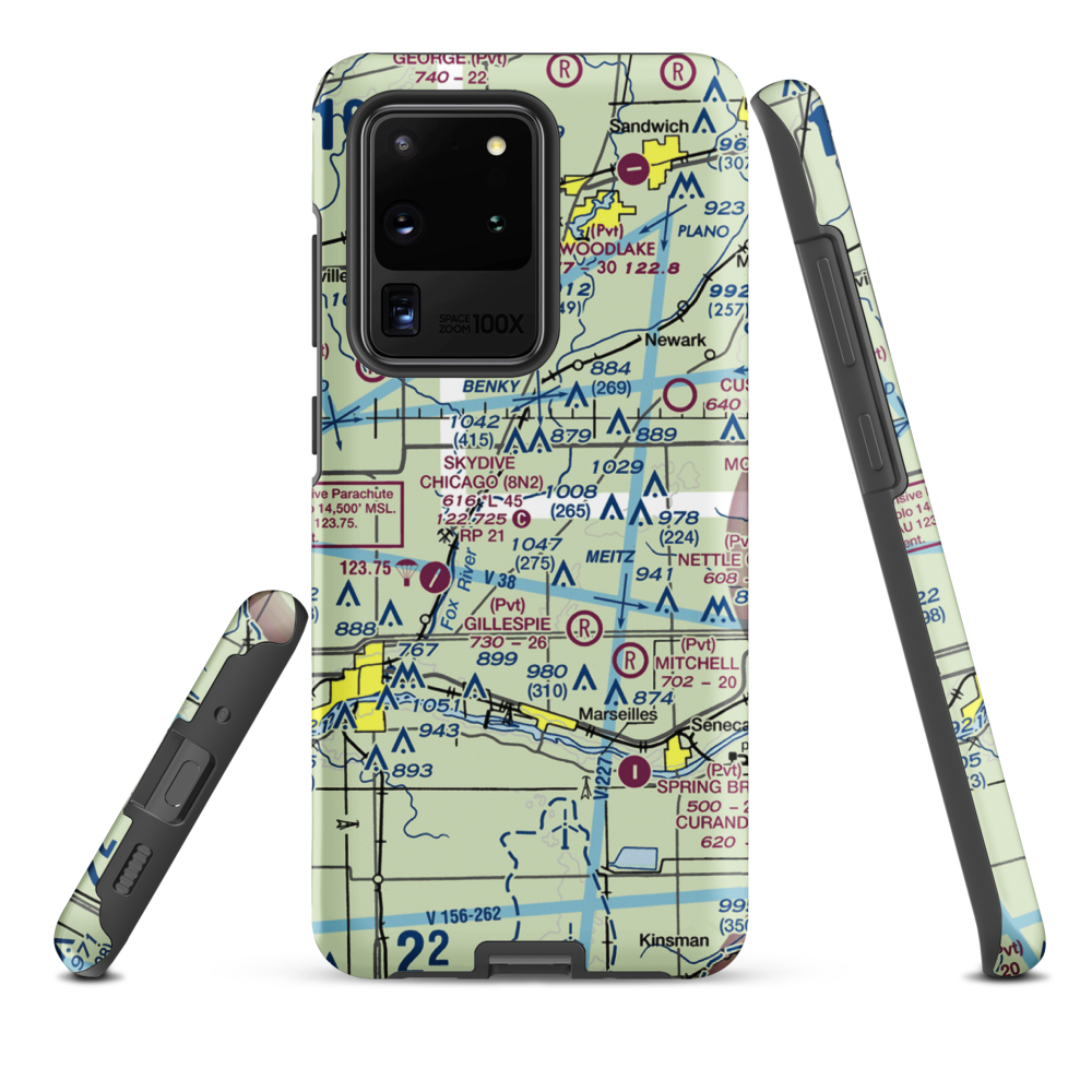 Jim Wehrli Memorial Airport (34IS) VFR Sectional Samsung Phone Case Samsung Galaxy S20 Ultra model shown