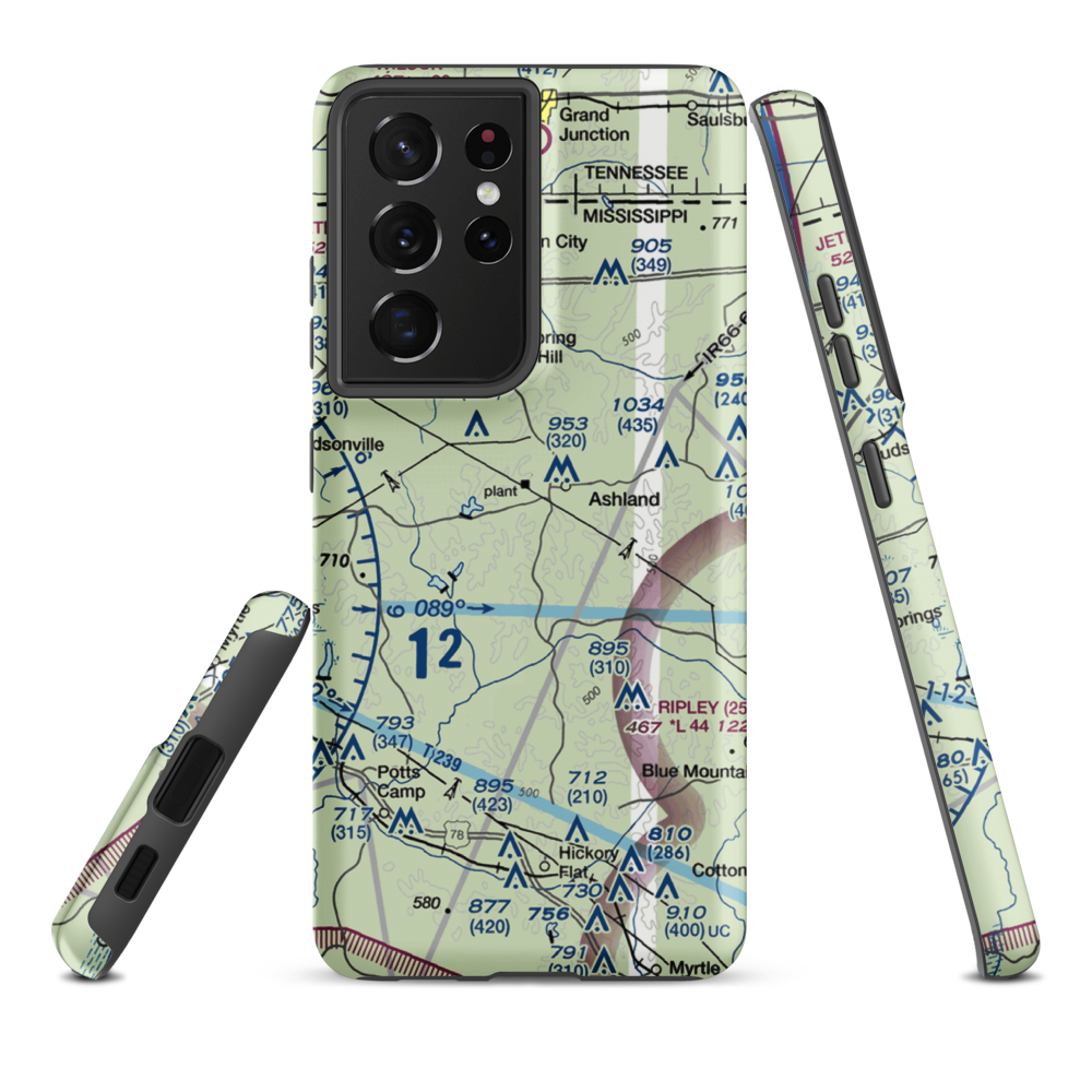 John Farese Airpark (MS14) VFR Sectional Samsung Phone Case Samsung Galaxy S21 Ultra model shown